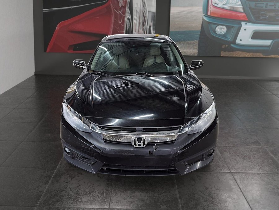 Honda CIVIC TOURING + CUIR + TOIT OUVRANT + 1-2-3 CHANCES AU CREDIT 2017 Noir