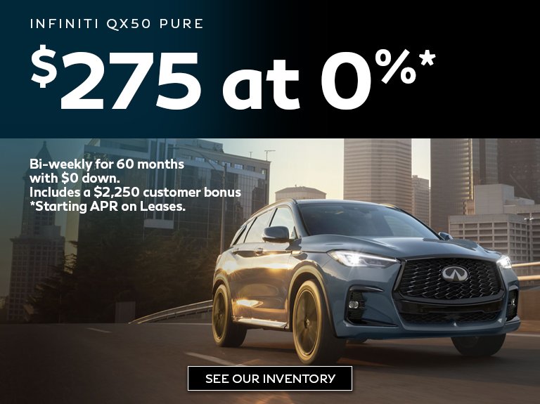 Infiniti header programme QX50 mai