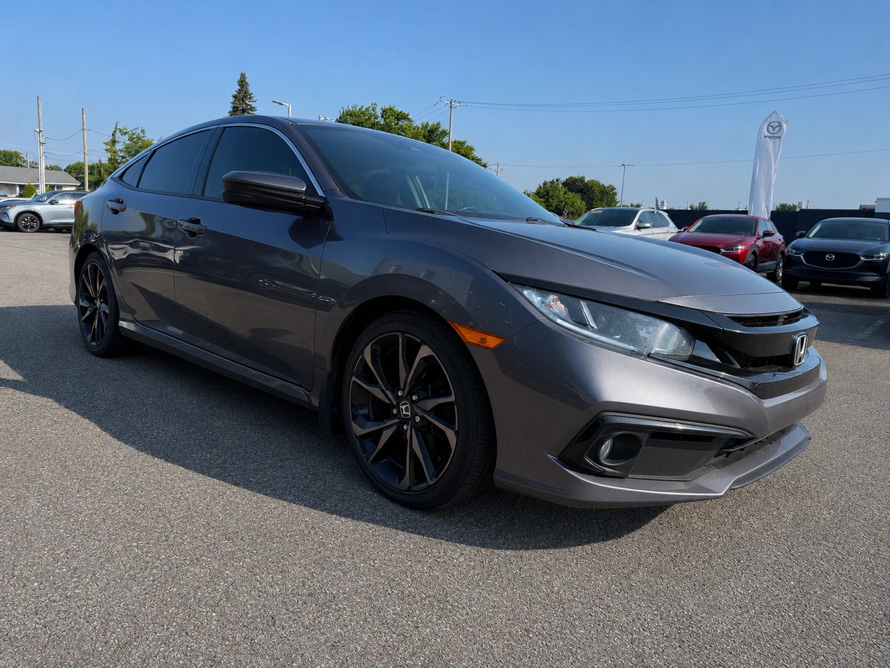 Honda Civic Berline Sport 2019 Gris Châteauguay - photo #3