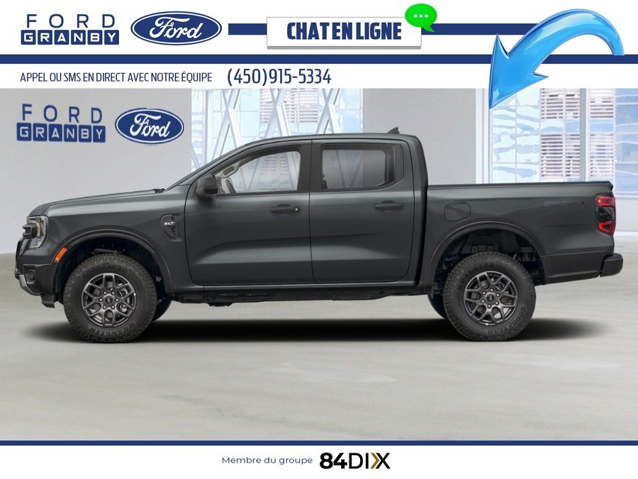 Ford Ranger XLT cabine SuperCrew 4RM caisse de 5 pi 2026 Gris carbonisé métallisé