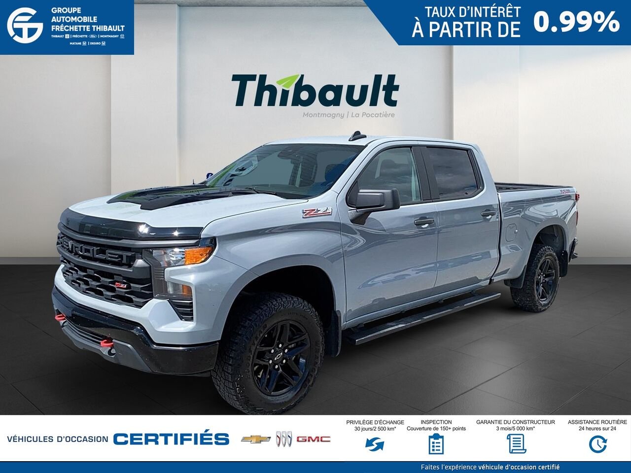 2025 CHEVROLET SILVERADO Custom Trail Boss cabine multiplace 4RM 157 po Grey Montmagny - photo #0