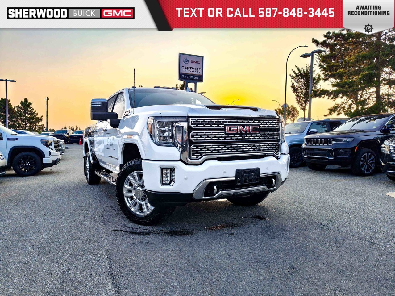 2023 GMC Sierra 3500HD 4WD Crew Cab 159 Denali White Sherwood Park - photo #0