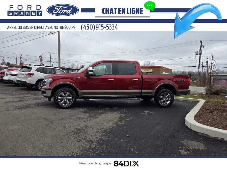 Ford F-150 LARIAT SuperCrew 4RM caisse de 6,5 pi, V6 3.5 EcoBoost 2019 Rouge
