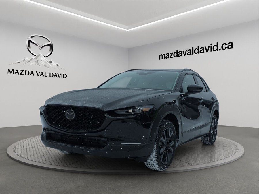 2026 Mazda CX-30 GT turbo, awd, toit ouvrant, Écran 360 degré, Navigation, chargeur sans fil pour cellulaire Jet Black Mica