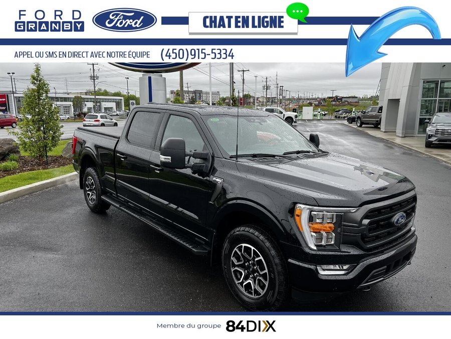 Ford F-150 XLT cabine SuperCrew 4RM caisse de 6,5 pi 2023 Noir