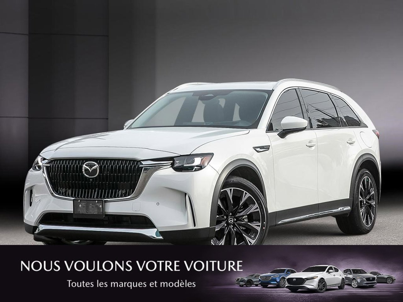 2026 Mazda CX-90 PHEV JM3KKDHA3T1388919 Rhodium White Metallic Mirabel - photo #0