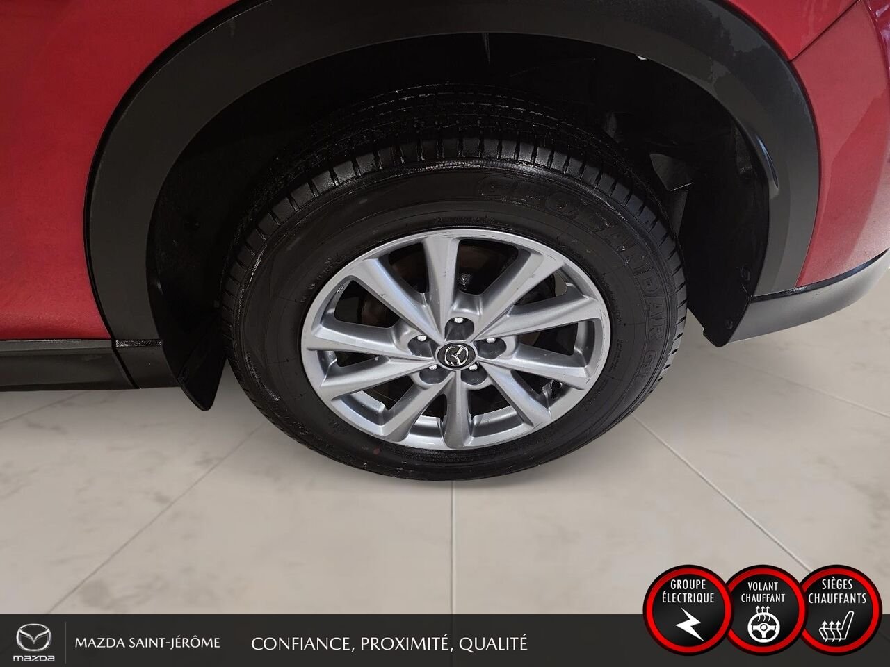 2025 Mazda CX-5 GS | CUIR | AWD | MAGS | Red Saint-Jérôme - photo #11