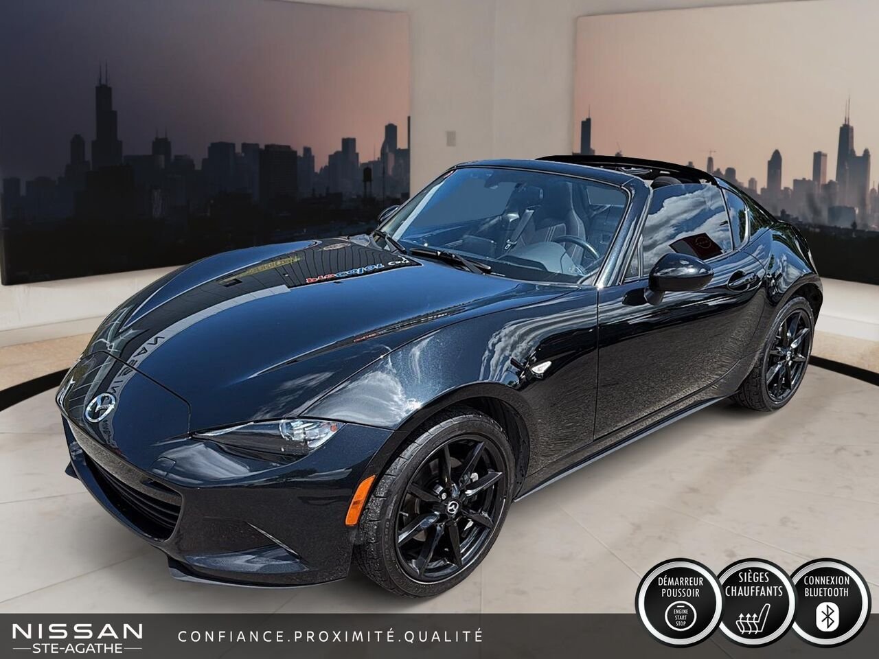 Mazda MX-5 RF 2022 Noir Saint-Jérôme - photo #4