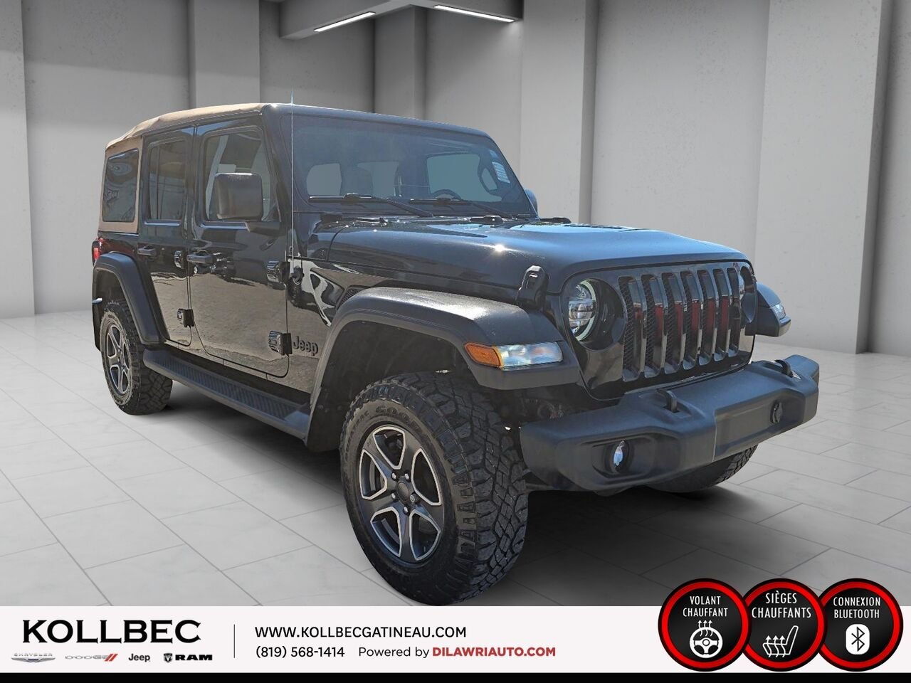 2020 JEEP WRANGLER UNLIMITED 26532 | Sport Noir et Havane 4x4 Black Gatineau - photo #11