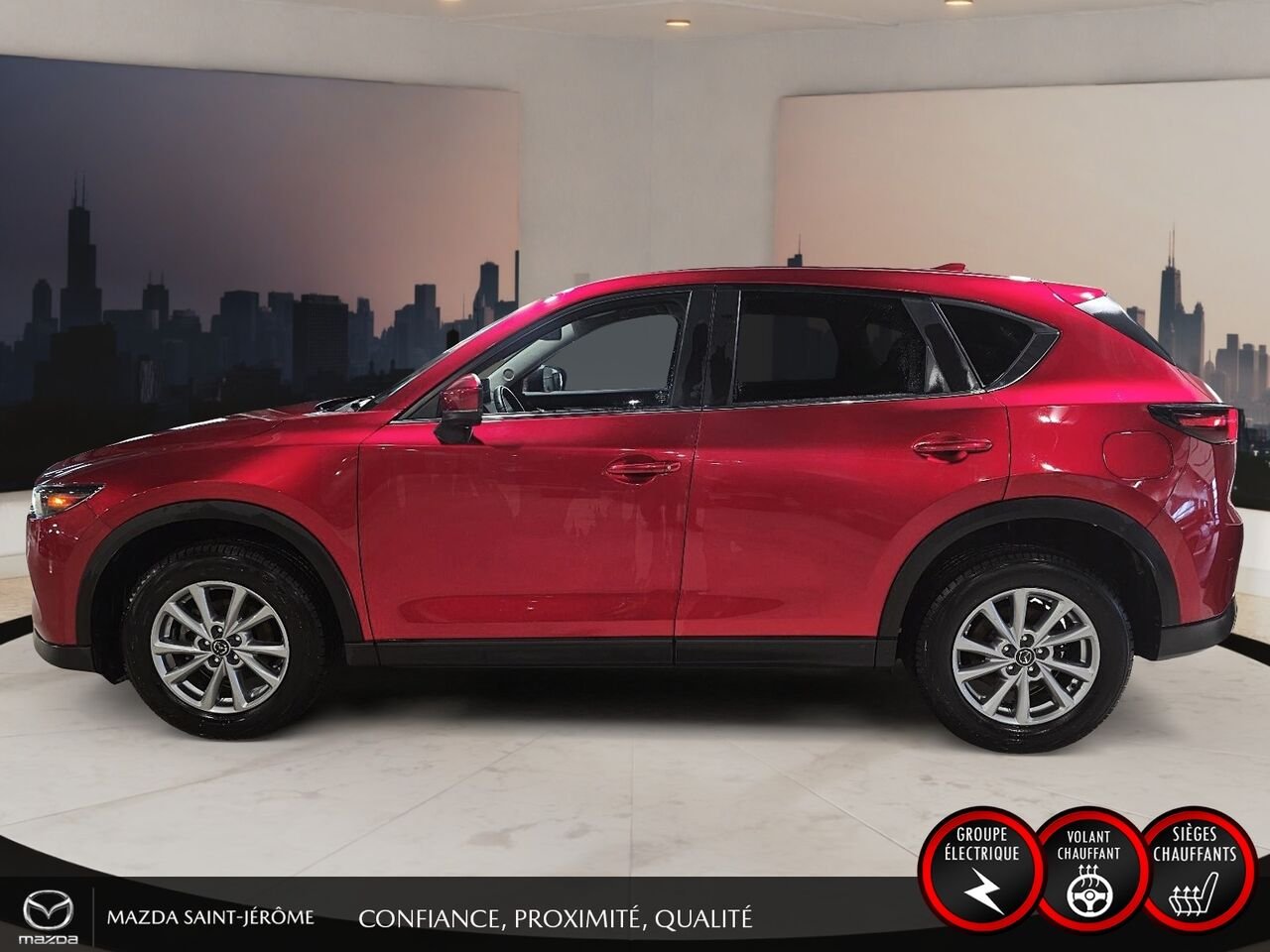 2025 Mazda CX-5 GS | CUIR | AWD | MAGS | Red Saint-Jérôme - photo #10