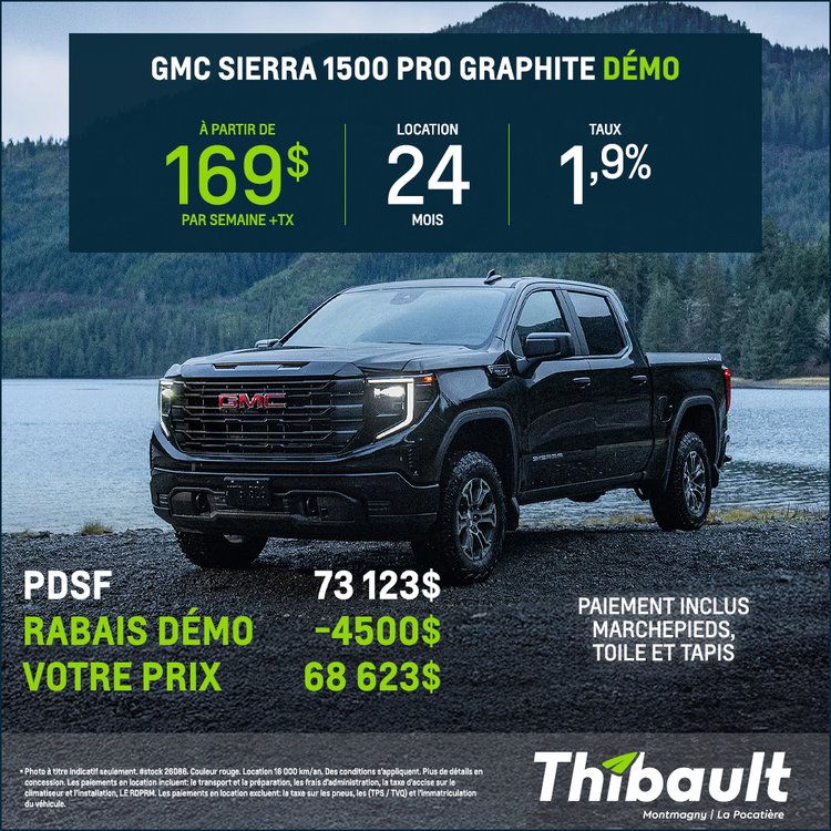 Thibault gm montmagny promo mai GMC SIERRA 1500 PRO GRAPHITE 2026
