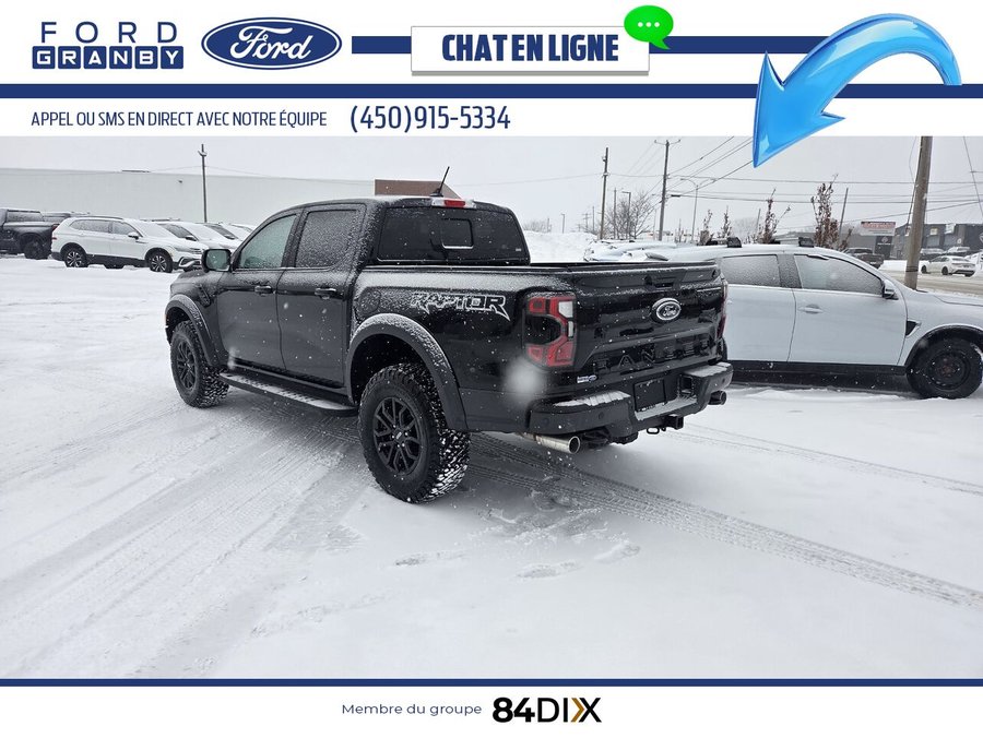 Ford RANGER Raptor cabine SuperCrew 4RM caisse de 5 pi 2024 Noir