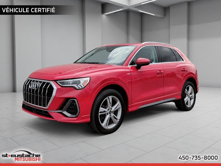 Audi Q3 Progressiv 45 TFSI quattro-cuir-toit panoramique-camera de recul-sline 2021 Rouge