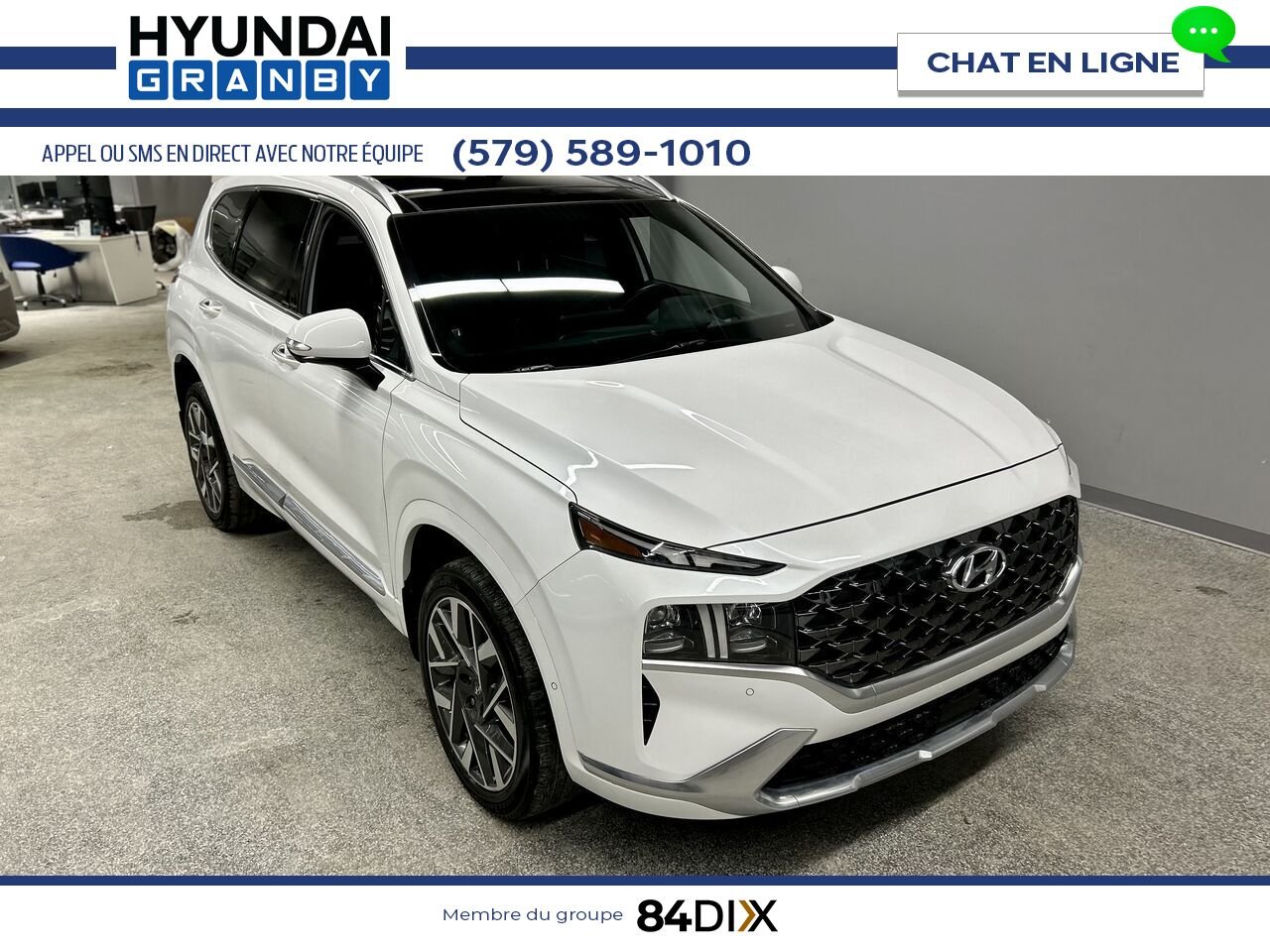 Hyundai Santa Fe 2022 Blanc Granby - photo #1