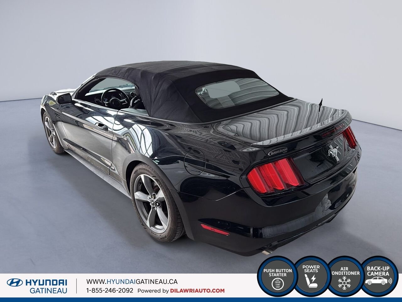 Ford Mustang Décapotable 2 portes V6 *** bas millage , convertible *** 2016 Noir Ottawa & Gatineau - photo #6