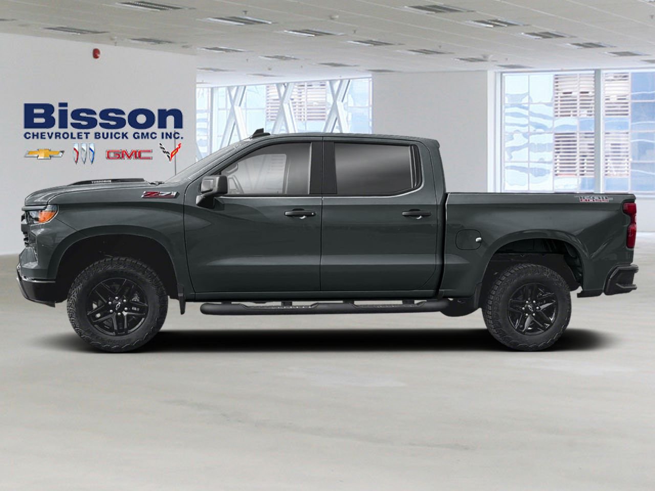Chevrolet Silverado 1500 Custom Trail Boss cabine multiplace 4RM 157 po 2026 Gris cyprès Thetford Mines - photo #1