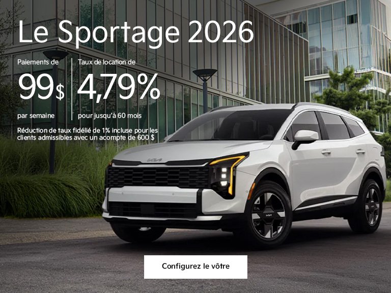 Kia accueil sportage 2026 mai