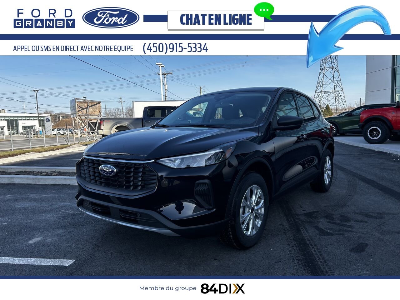 Ford Escape 2025 Noir agate métallisé Granby - photo #6