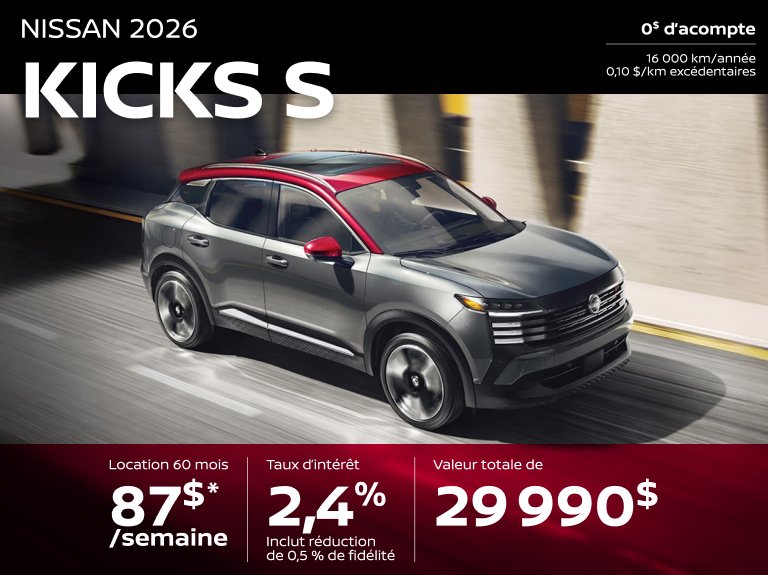 Nissan st eustache Accueil juin KICKS S TA