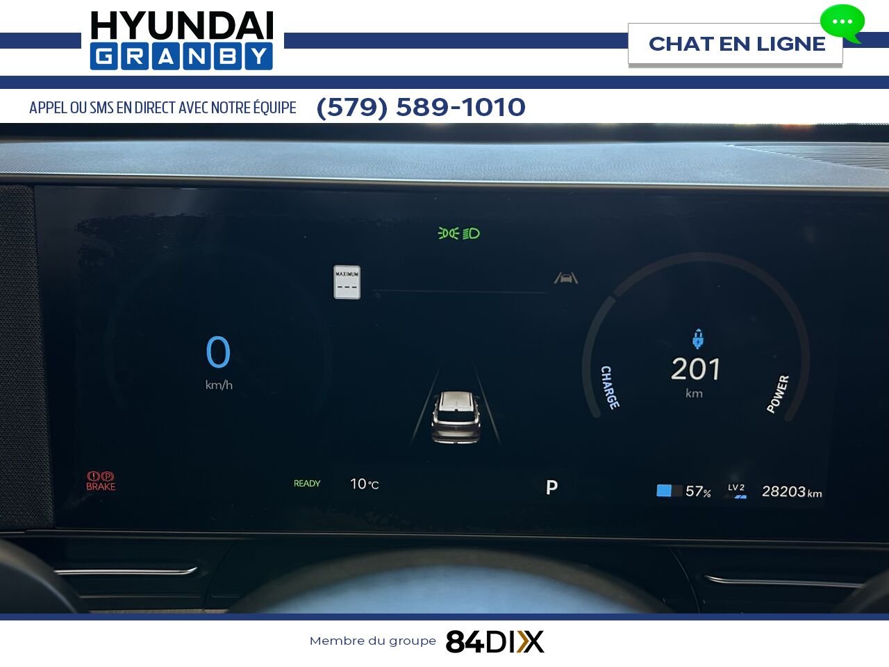 Hyundai Kona électrique 2024 Blanc Granby - photo #14