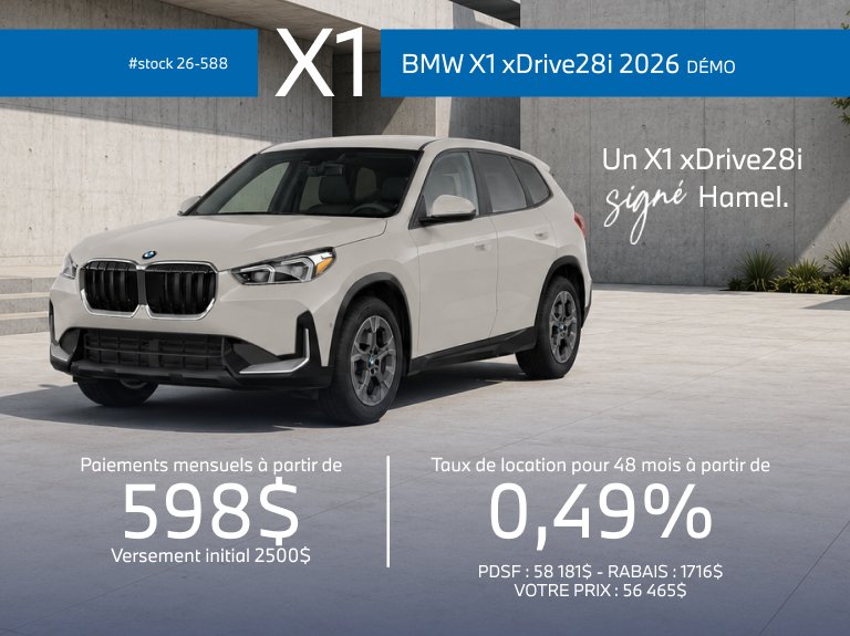 HamelBMW Accueil JUILLET X1