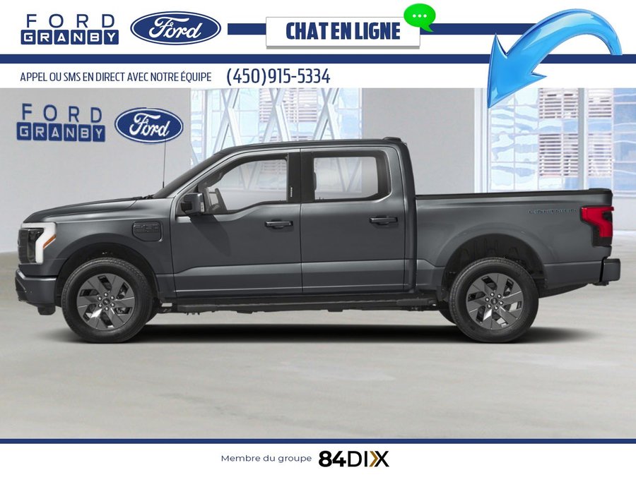 Ford F-150 Lightning LARIAT cabine SuperCrew 4RM caisse de 5,5 pi 2025 Gris carbonisé métallisé