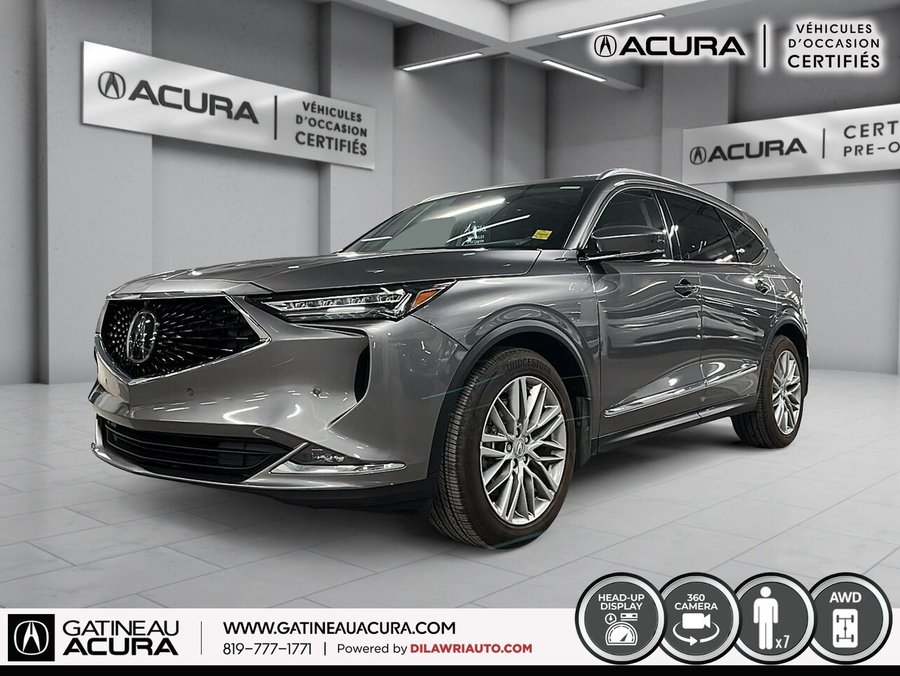 Acura MDX *** CLEAN CARFAX + BAS KILOMÉTRAGE *** 2023 Gris