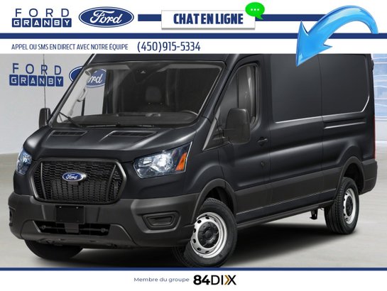 Ford Transit fourgon utilitaire T-250 PA toit moyen 148 po PNBV de 9 070 lb 2025 Noir agate métallisé