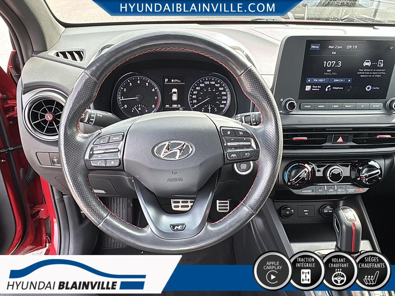2022 Hyundai Kona Red Blainville - photo #13