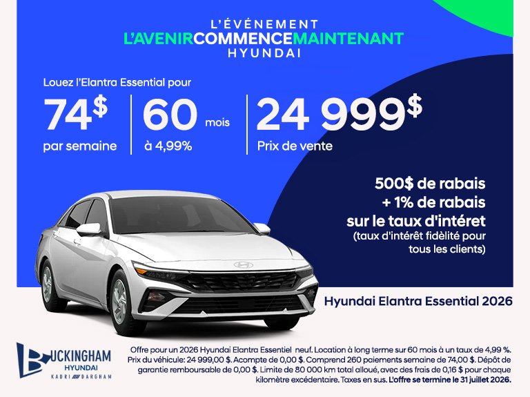 Hyundai Elantra Essential 2026