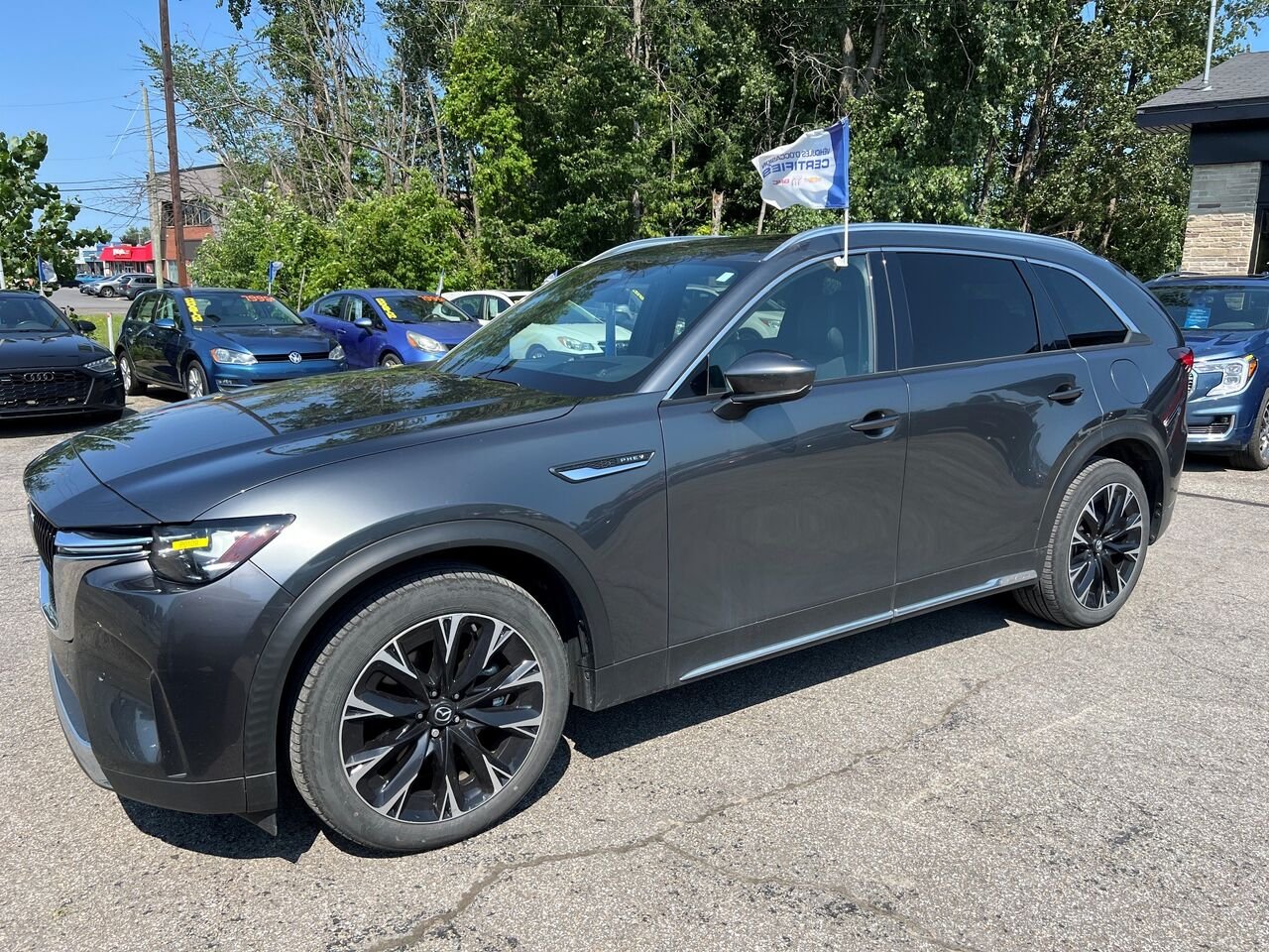 Mazda CX-90 hybride rechargeable GT TI 2024 Gris Châteauguay - photo #0
