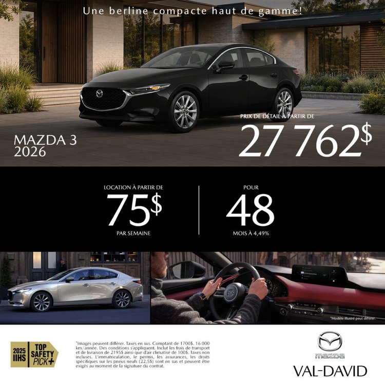 Mazda val david promo juin Mazda3 2026 1024x1024
