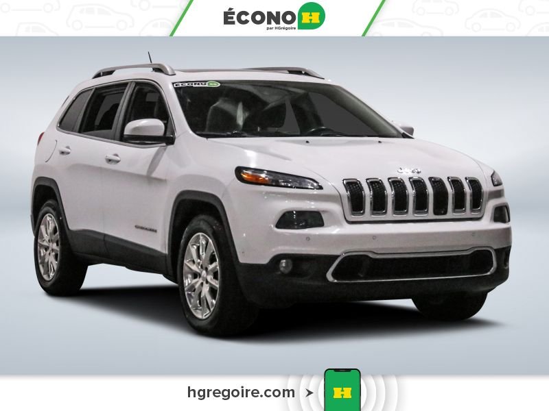 Jeep Cherokee 821127A | LIMITED 4WD CUIR TOIT PANO BLUETOOTH CAMÉRA MAGS 2015 Blanc Laval - photo #0