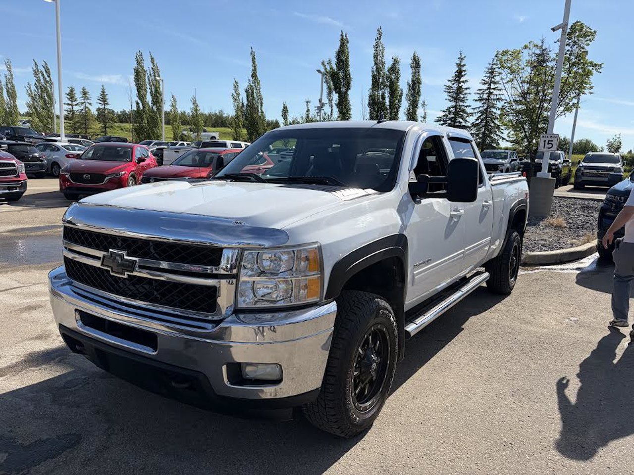 2011 Chevrolet Silverado 3500HD 4WD Crew Cab 167 LTZ White Sherwood Park - photo #2