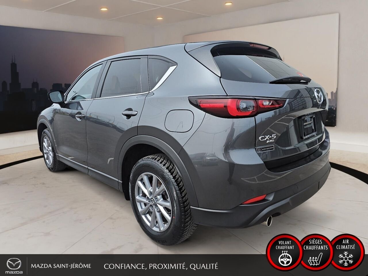 2025 Mazda CX-5 GS | CUIR | AWD | MAGS | Grey Saint-Jérôme - photo #9