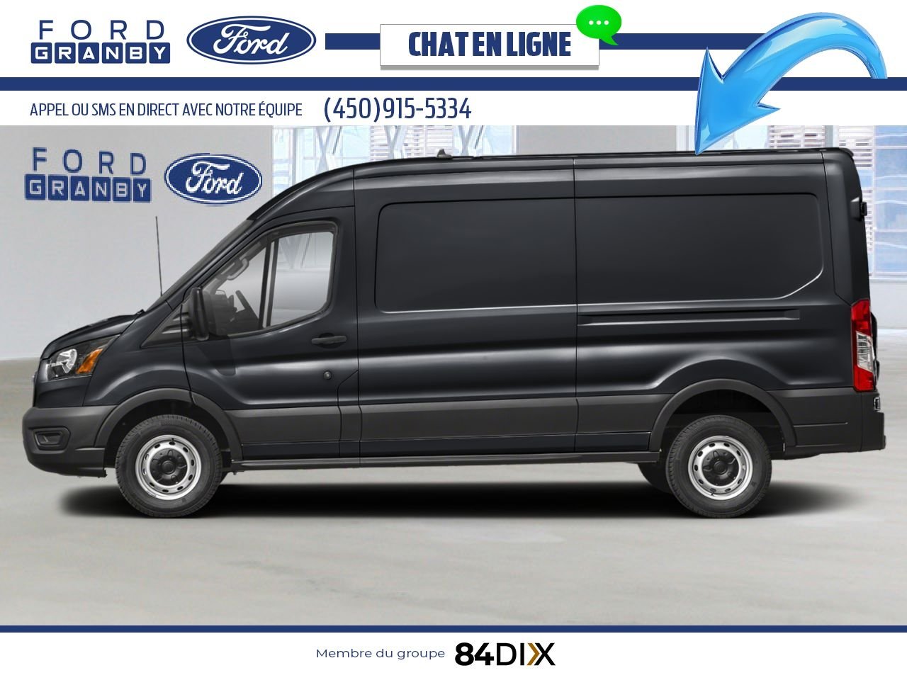 2025 Ford Transit Cargo Van Agate Black Metallic Granby - photo #2