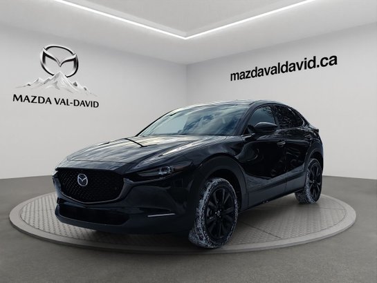 2025 Mazda CX-30 GT turbo, awd, toit ouvrant, Écran 360 degré, Navigation, chargeur sans fil pour cellulaire Jet Black Mica