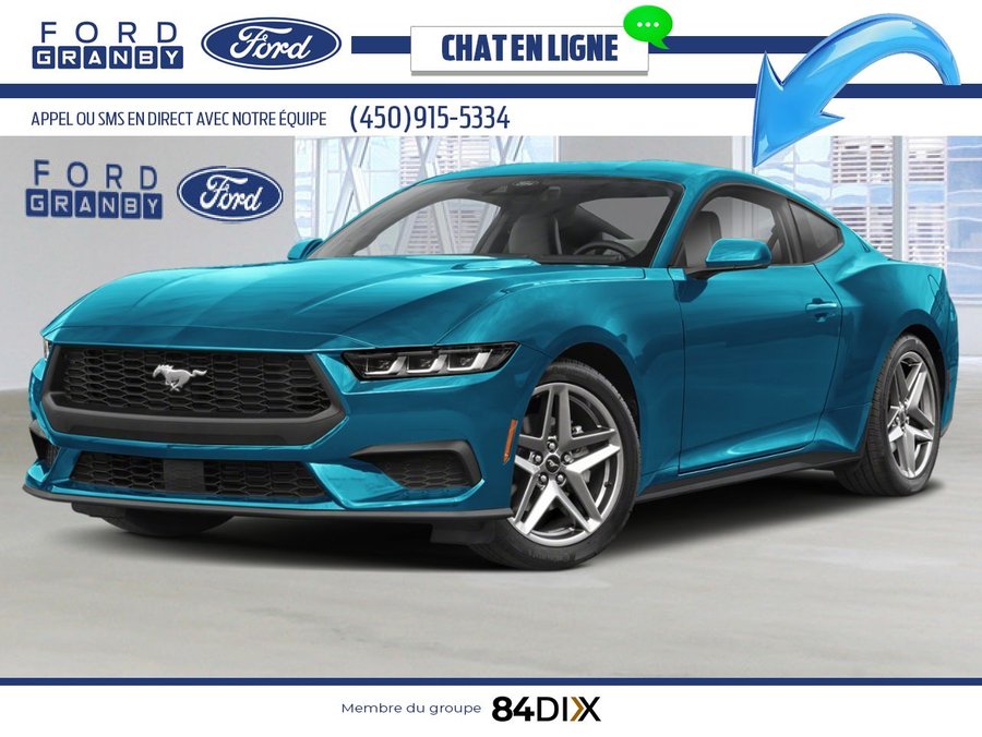 Ford Mustang EcoBoost à toit fuyant 2026 Bleu Adriatique métallisé