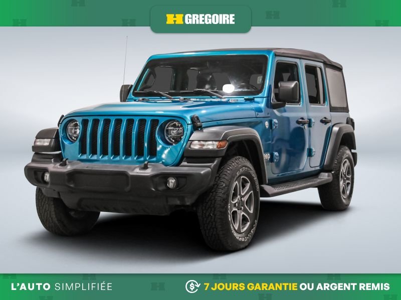 Jeep Wrangler Unlimited 729504 | Sport AWD AUTO A/C TOIT GR ELECT MAGS CAM RECUL 2020 Bleu Laval - photo #2