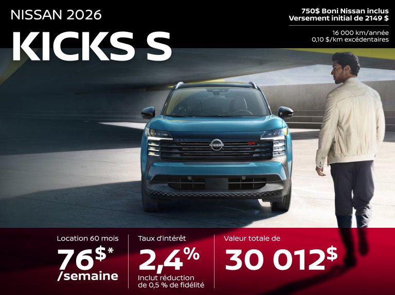 Nissan st eustache Accueil juillet KICKS S TA