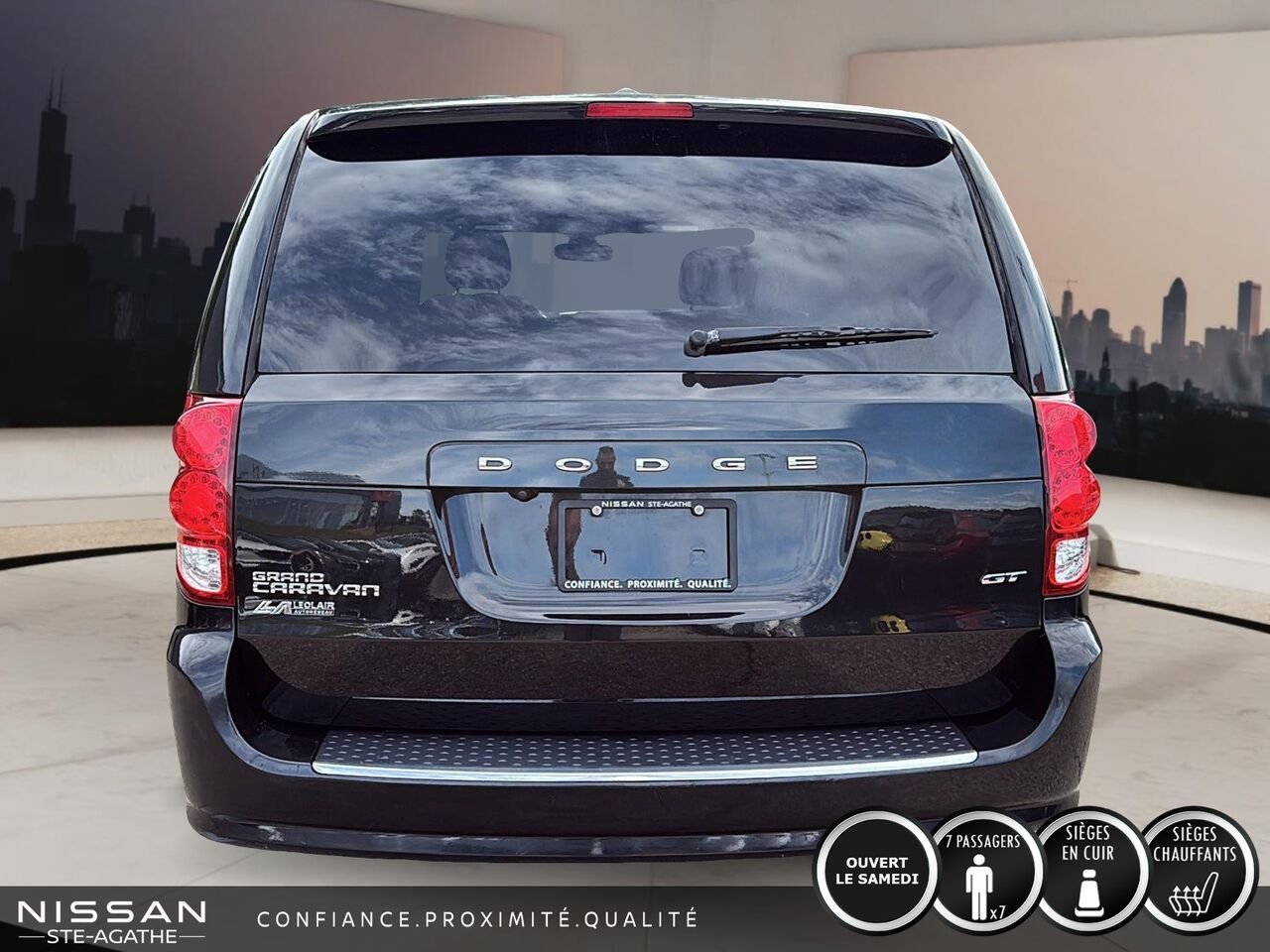 2020 Dodge Grand Caravan GT | TV/DVD | CUIR | STOW N GO | Black Saint-Jérôme - photo #3
