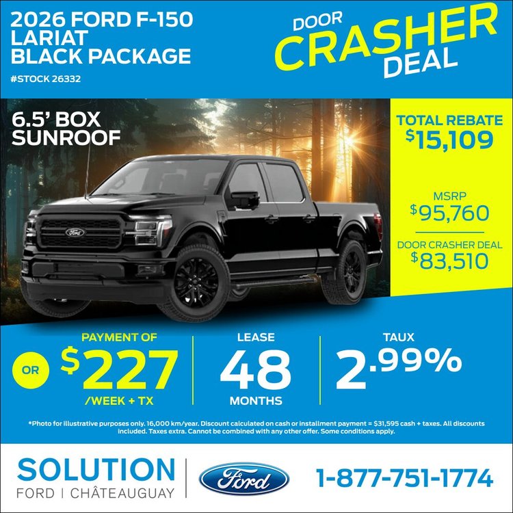 Solution Ford promo mai F 150 LARIAT 2026 EN