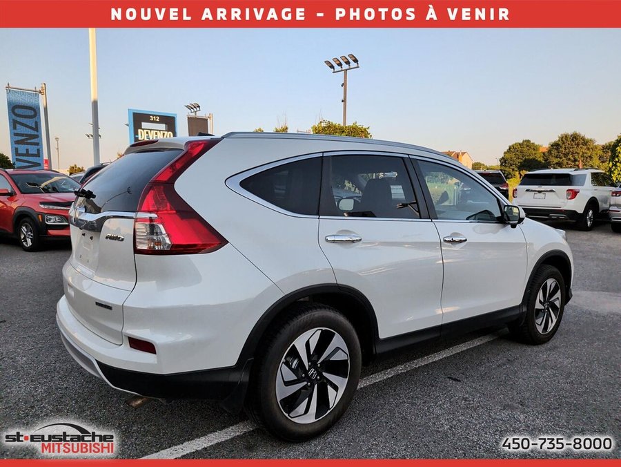Honda CR-V Traction intégrale touring-cuir-toit ouvrant-caméra de recul-bluetooth 2016 Blanc