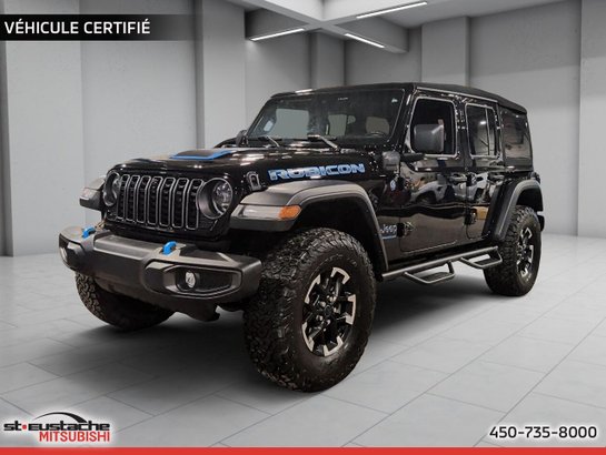 Jeep Wrangler 4xe Rubicon 4XE 4 PORTE BRANCHABLE-BANC/VOLANT CHAUFFANT-GPS 2024 Gris