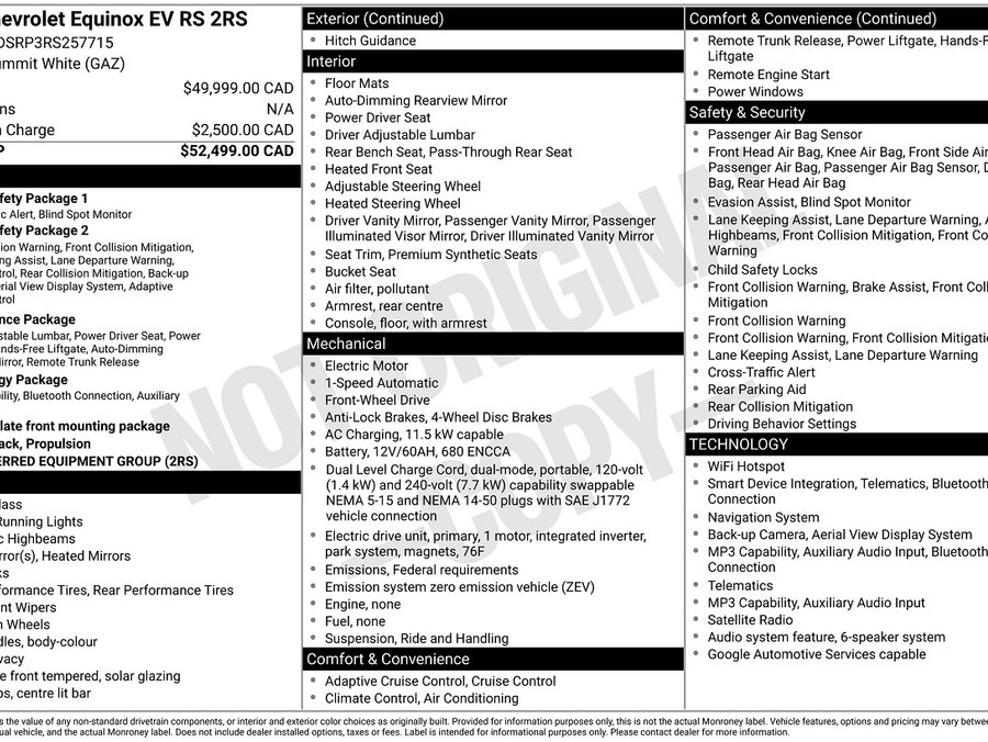 Chevrolet Equinox EV 2024 2024 Blanc