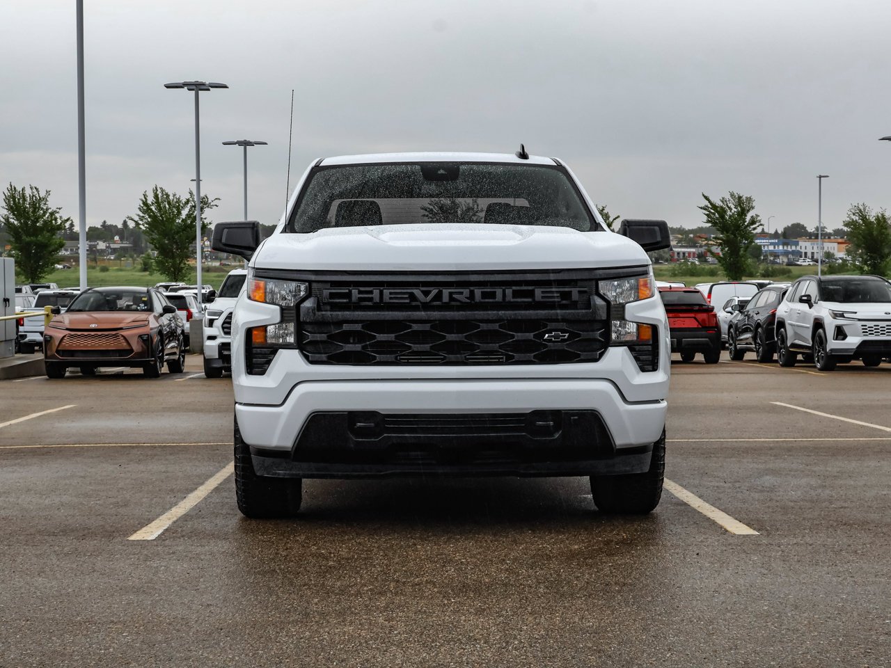 2025 Chevrolet Silverado 1500 4WD Crew Cab 147 Custom White Sherwood Park - photo #2