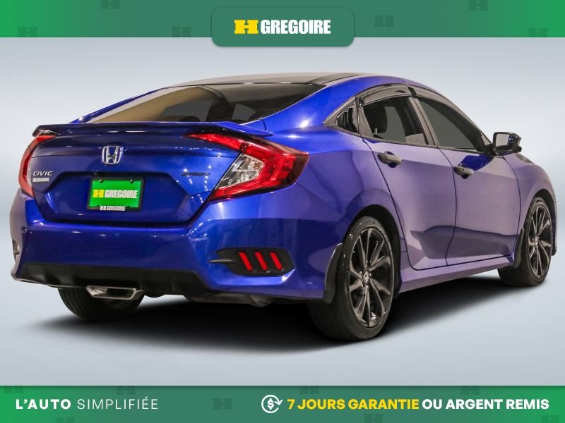 Honda Civic 822259 | Sport AUTO AC CUIR TOIT GR ELECT MAGS CAM RECUL BL 2019 Bleu Laval - photo #8