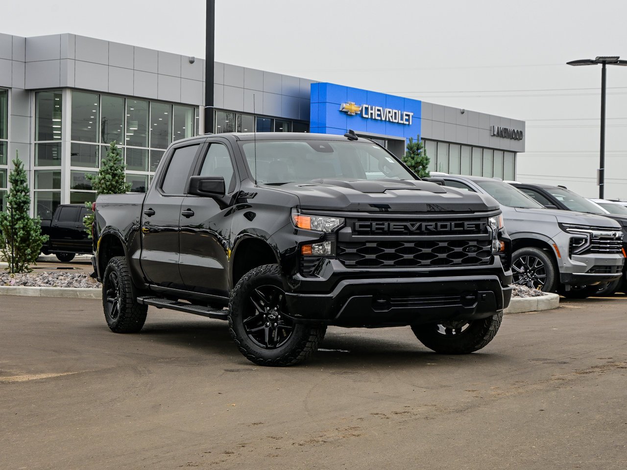 2025 Chevrolet Silverado 1500 4WD Crew Cab 147 Custom Trail Boss Black Sherwood Park - photo #1
