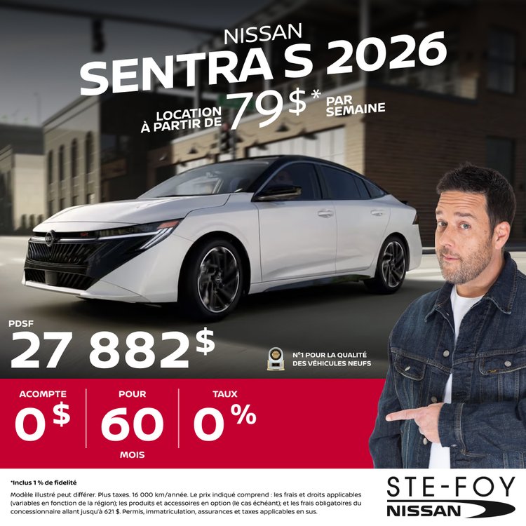 Ste foy nissan promo avril SENTRA S 2026 FR v2