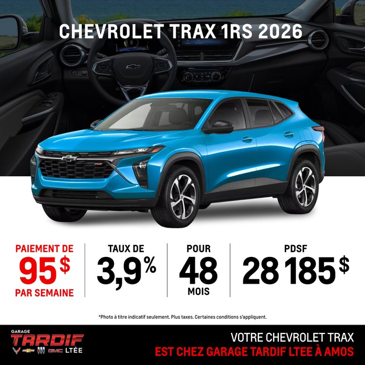 TARDIF promo juin chevrolet trax FR